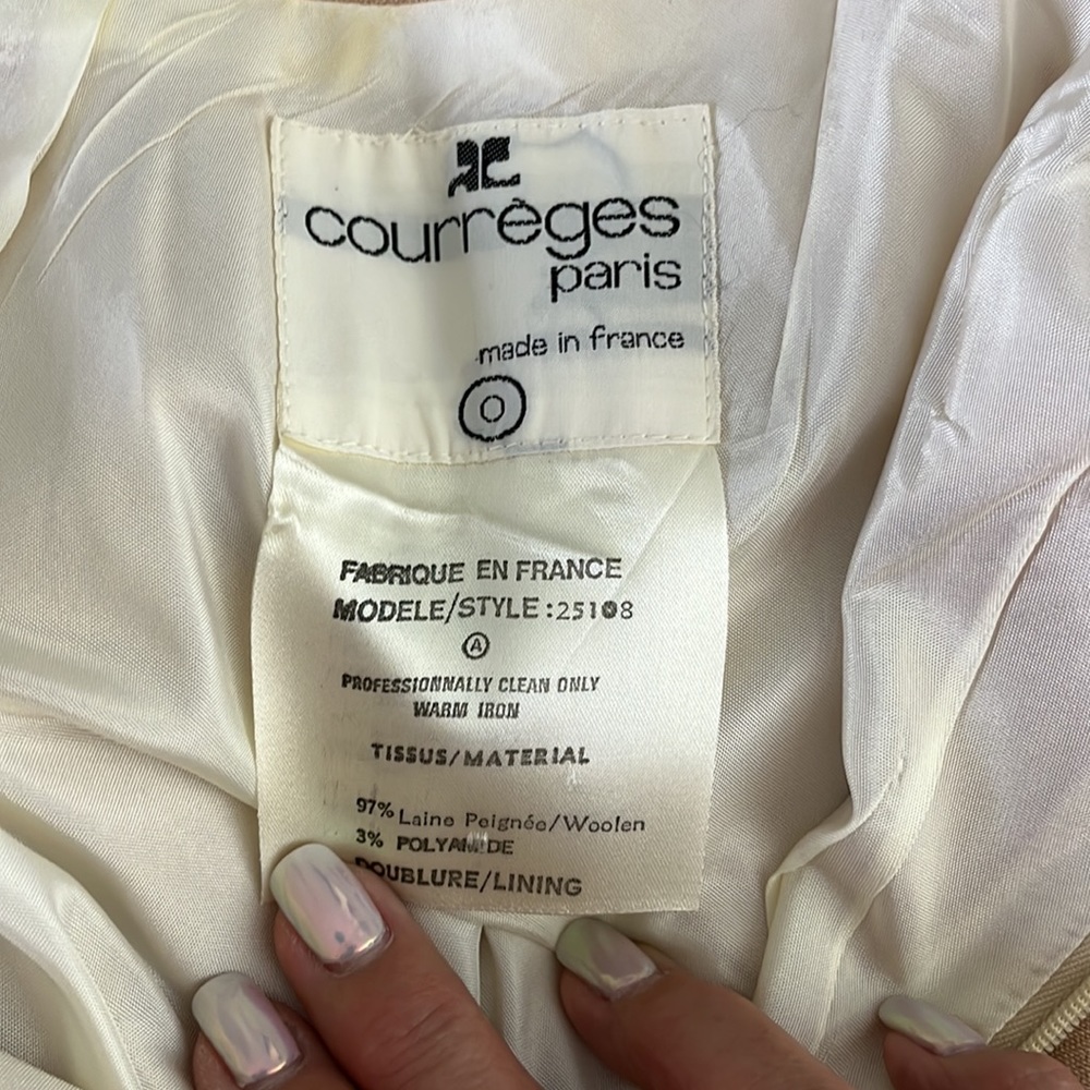 Courreges Vintage Wool pleated midi skirt size 0 - Picture 10 of 15